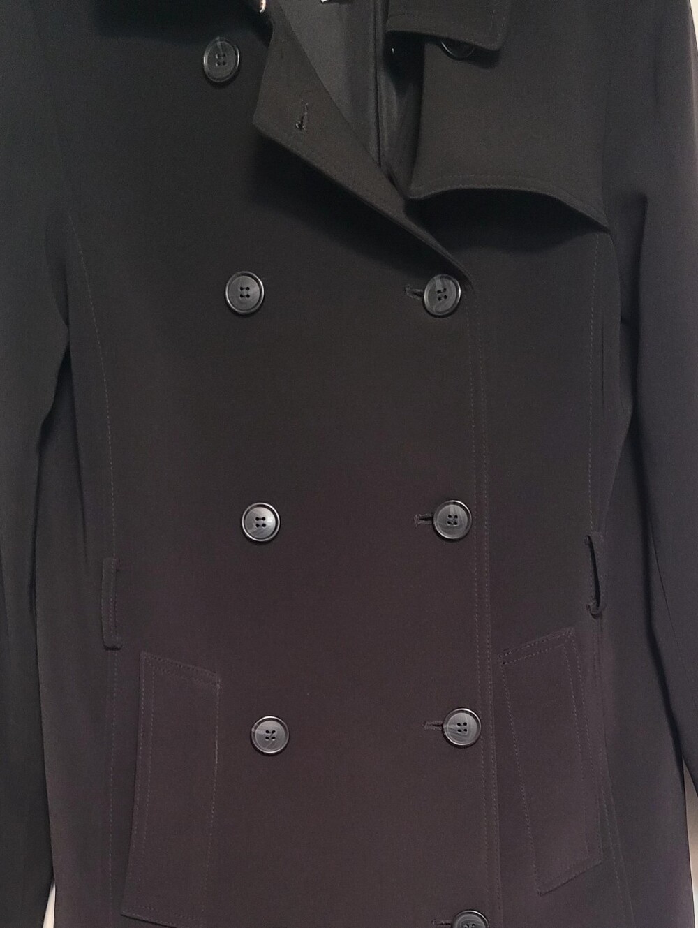 H&M Black Double-Breasted Pea Coat